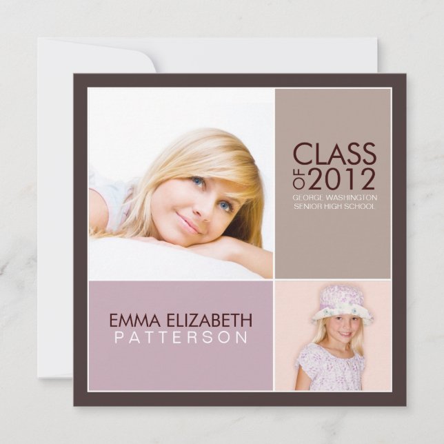 Invitation De La Fête De La Diplôme Moderne (Devant)