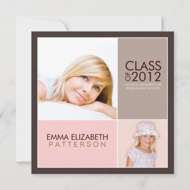 Invitation De La Fête De La Diplôme Moderne (Devant)