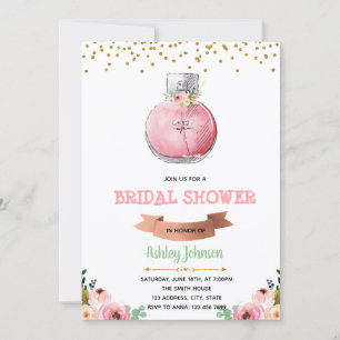 Invitation de la fête de la douche nuptiale parfum