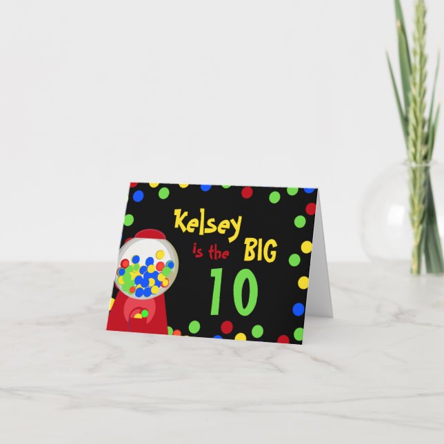 Invitation de la fête de la gomme de bulle (Devant)