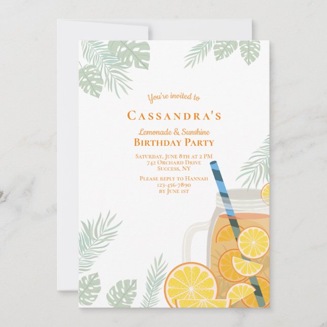 Invitation de la fête de la limonade (Devant)