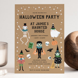 Invitation de la fête de la maison d'Halloween