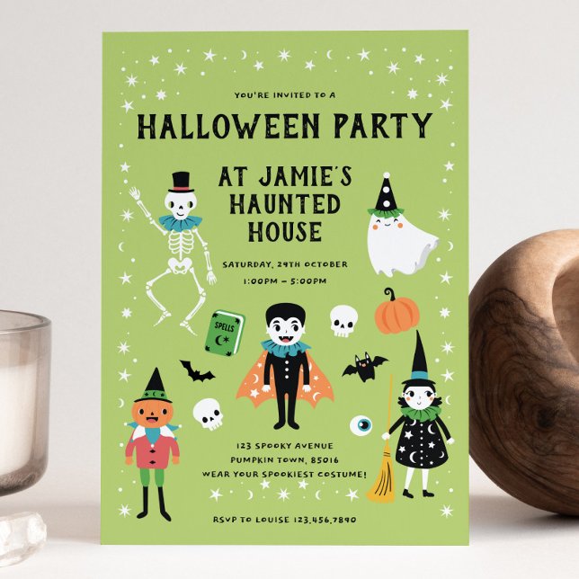 Invitation de la fête de la maison d'Halloween (Créateur téléchargé)