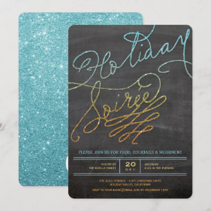 Invitation de la fête de la Parties scintillant de