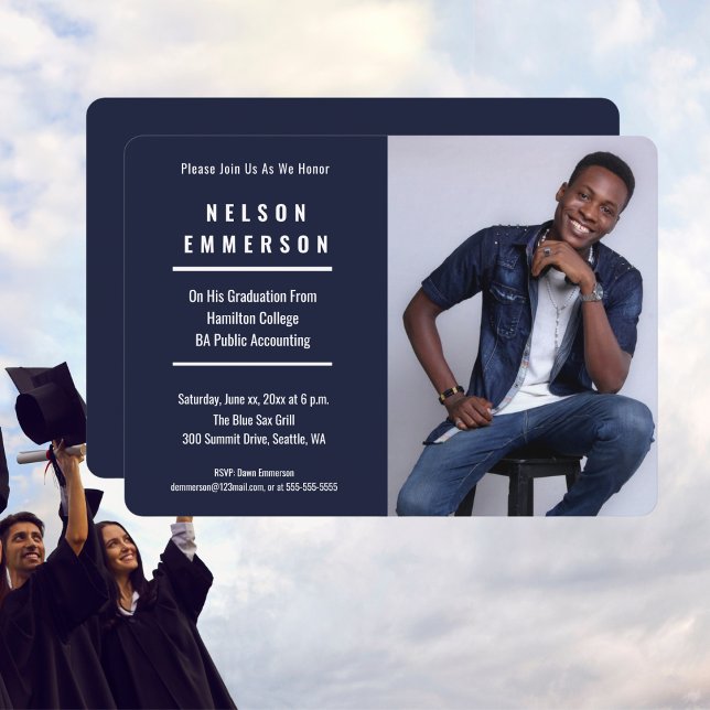 Invitation de la fête de la photographie (Graduate Photo Celebration Party Invitation)