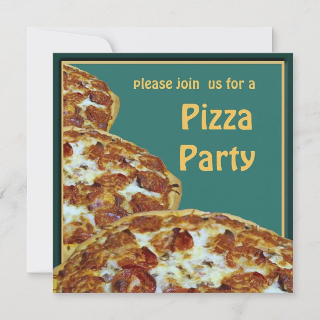 Invitation de la fête de la pizza et de la bière (Devant)