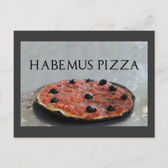 Invitation de la fête de la pizza Habemus (Devant)
