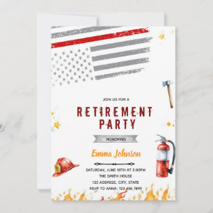 Invitation de la fête de la retraite des pompiers