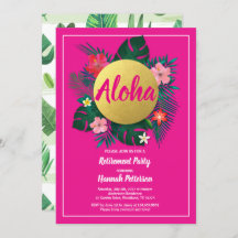 Invitation de la fête de la retraite tropicale en 