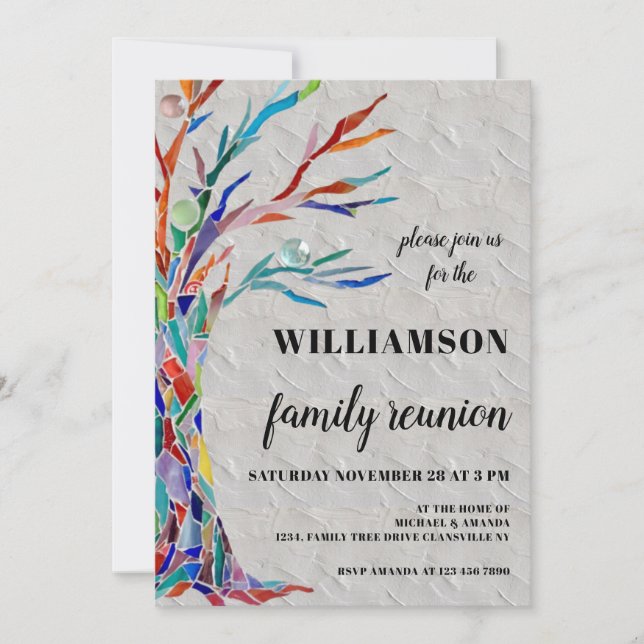 Invitation de la fête de la Réunion familiale de l (Devant)