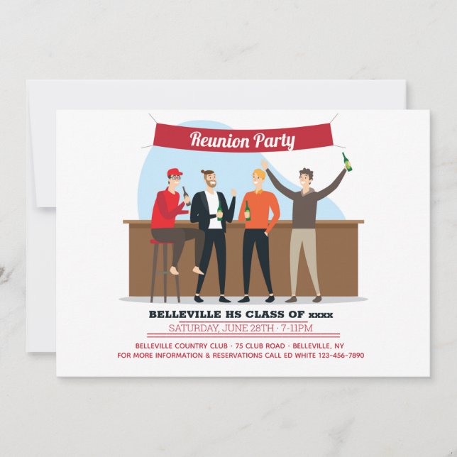 Invitation de la fête de la Réunion scolaire (Devant)