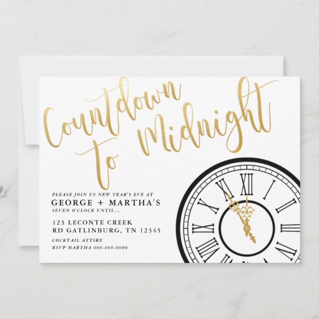 Invitation de la fête de la Saint-Sylvestre (Devant)