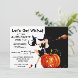 Invitation de la fête de la sorcière d'Halloween