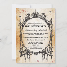 Invitation de la fête de l'Araignée gothique noire