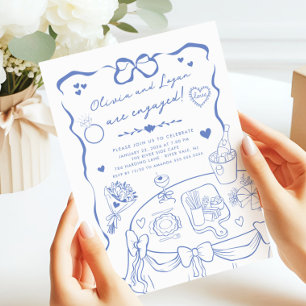 Invitation de la Fête de l'Engagement Whimsical te