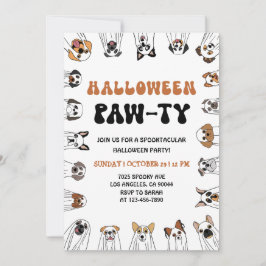 Invitation de la fête de l'Halloween Chien Costume