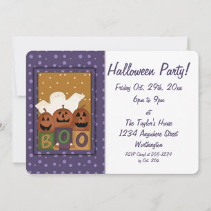 Invitation de la fête de l'Halloween de l'enfant G