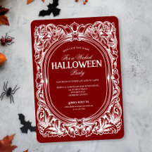 Invitation de la fête de l'Halloween gothique vint