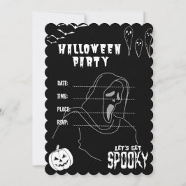 Invitation de la fête de l'Halloween noire