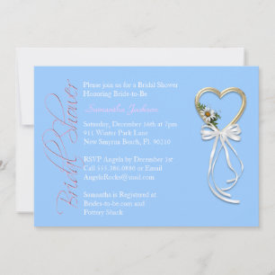 Invitation de la Fête de l'mariée de la mariée ble
