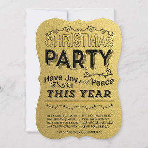 invitation de la fête de l'or faux foild