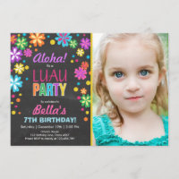 Invitation de la fête de Luau Anniversaire tropica