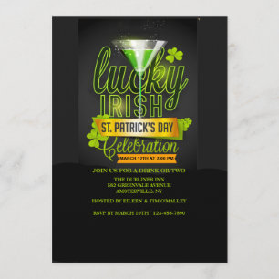 Invitation de la fête de Lucky Irish
