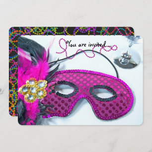 Invitation de la fête de Mardi Gras
