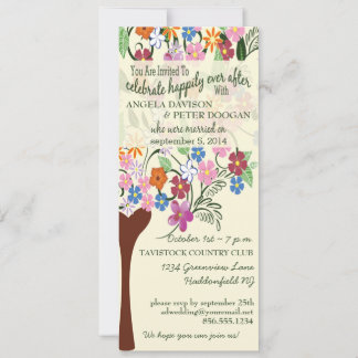 Invitation de la fête de mariage de l'arbre floral
