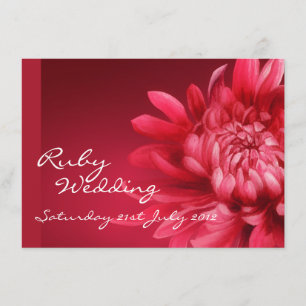 Invitation de la fête de mariage Ruby 40e