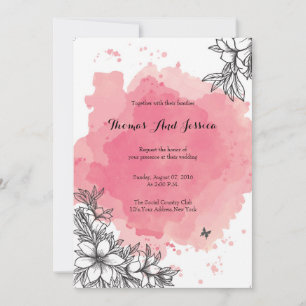 Invitation de la fête de mariage Watercolor