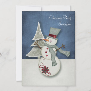 Invitation de la fête de Noël Snowman