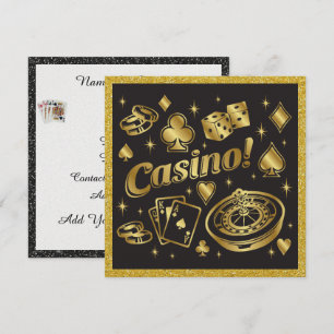 Invitation de la fête de nuit du casino