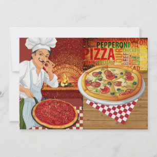 Invitation de la fête de Pizza