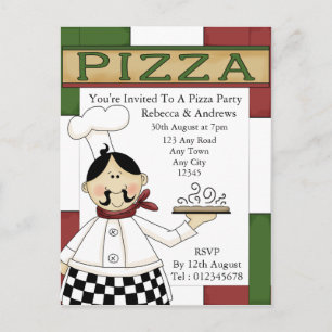 Invitation de la fête de Pizza