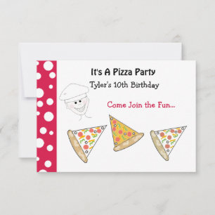 Invitation de la fête de Pizza