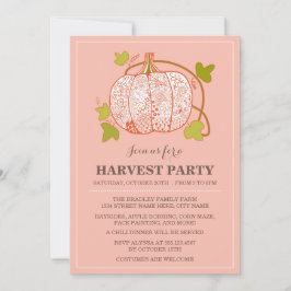 Invitation de la fête de récolte de Citrouilles lu