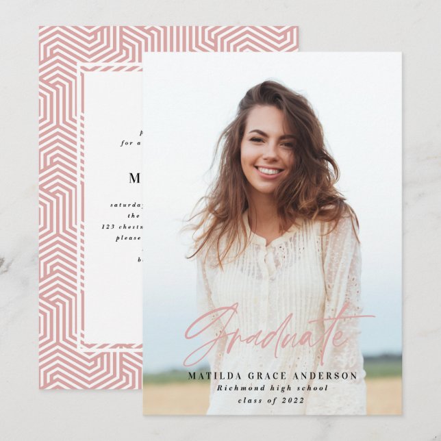 Invitation de la fête de remise de diplômes géomét (Devant / Derrière)