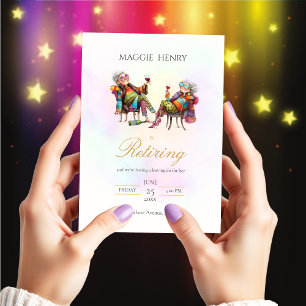 Invitation de la fête de retraite de la dame