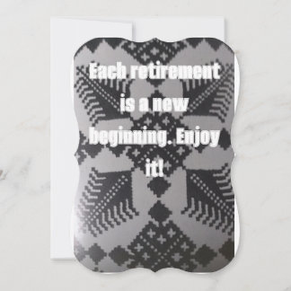 invitation de la fête de retraite noir et blanc