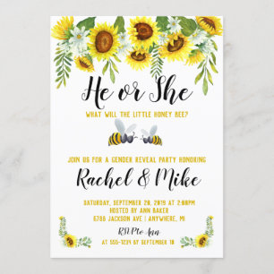 Invitation de la fête de révélation du genre d'abe
