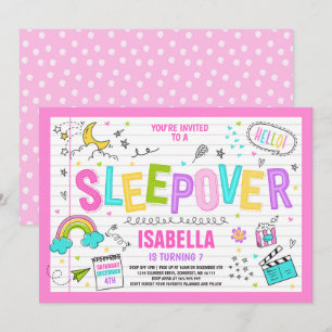 Invitation de la fête de Sleepover du Pajama de St