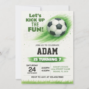 Invitation de la fête de soccer modifiable