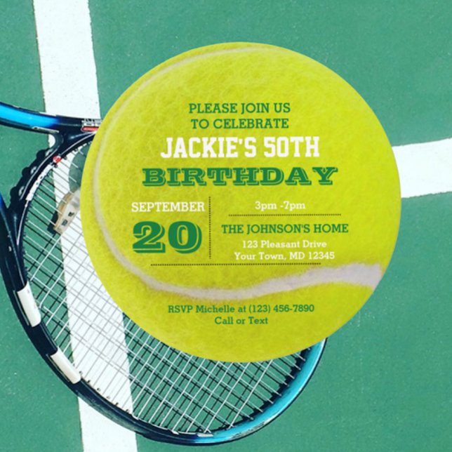 Invitation de la fête de tennis (Créateur téléchargé)