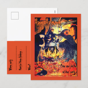 Invitation de la fête de trois sorcières Halloween