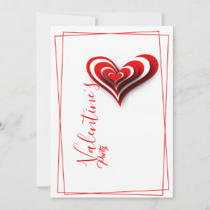 Invitation de la fête de Valentines
