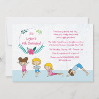Invitation de la fête de Yoga pour enfants
