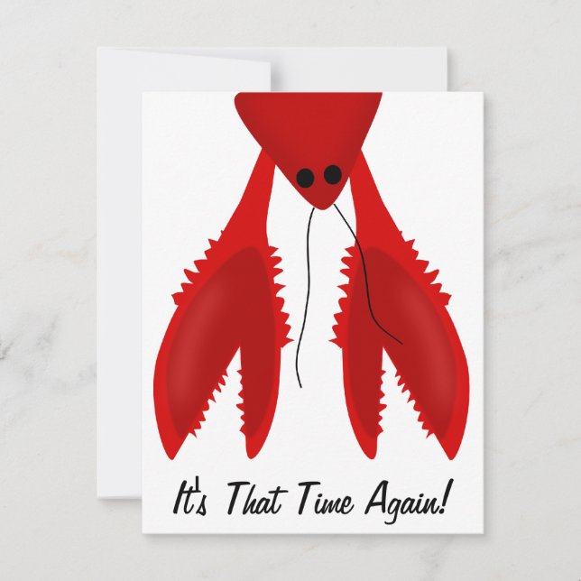 Invitation de la fête d'ébullition de la langouste (Devant)