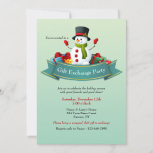 Invitation de la fête d'échange de cadeaux de vaca