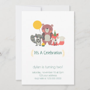 Invitation de la fête des animaux des bois